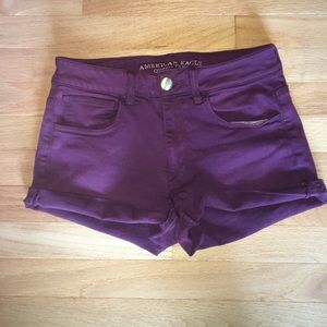 American Eagle High Rise Shortie Shorts